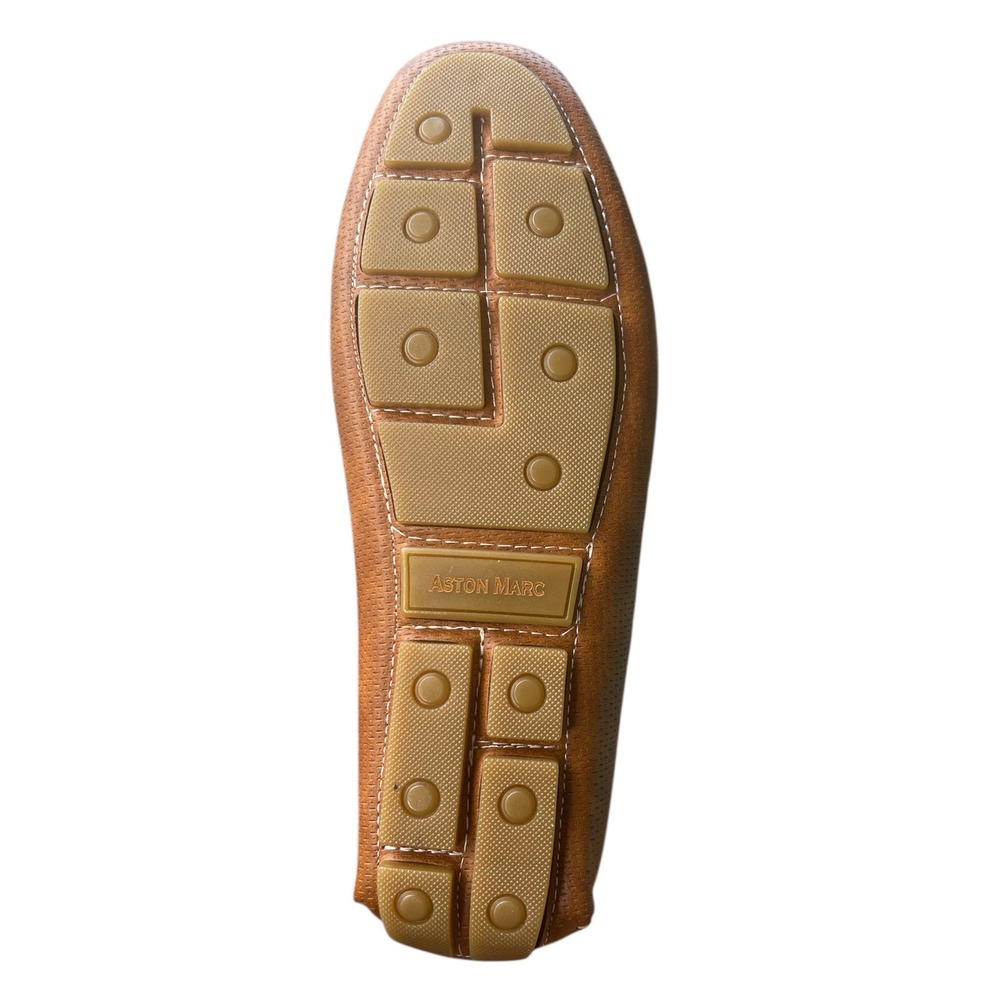 Aston Marc Mens Tan Leather Perforated Driving Moccasins Loafers‎ Shoes US 13 - Picture 9 of 9
